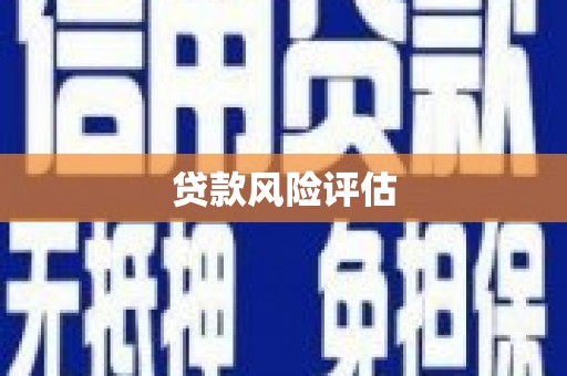都匀贷款风险评估