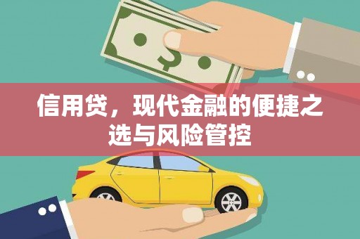 都匀信用贷，现代金融的便捷之选与风险管控