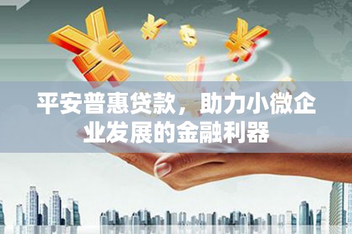 都匀平安普惠贷款，助力小微企业发展的金融利器